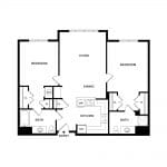 The Patterson 2 Bedroom | 2 Bath 925 Square Feet $1,115