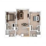 The Patterson 2 Bedroom | 2 Bath 925 Square Feet $1,115